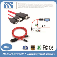 MHL Micro USB zu HDMI Fernsehapparat AV Kabel Adapter HDTV für SAMSUNG Galaxie S2